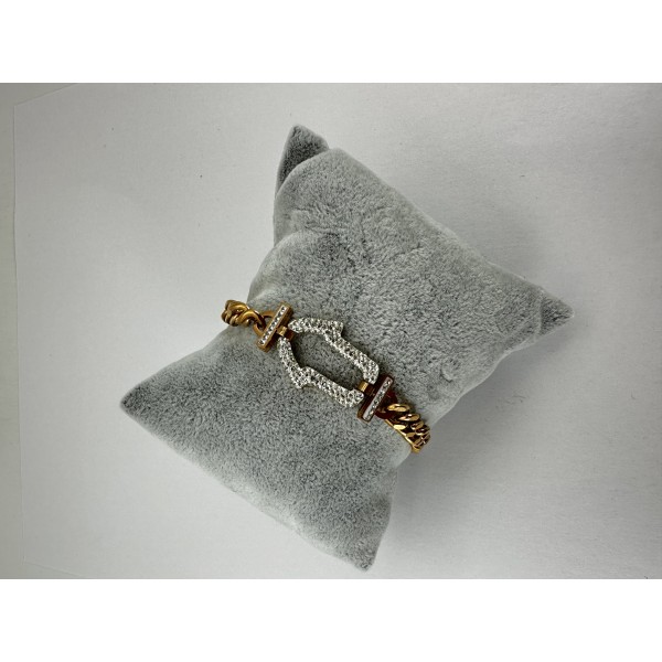 Bronz Taşlı Ayarlanabilir Bileklik